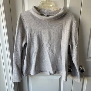 J. Crew Light Gray Cowl Neck Sweater